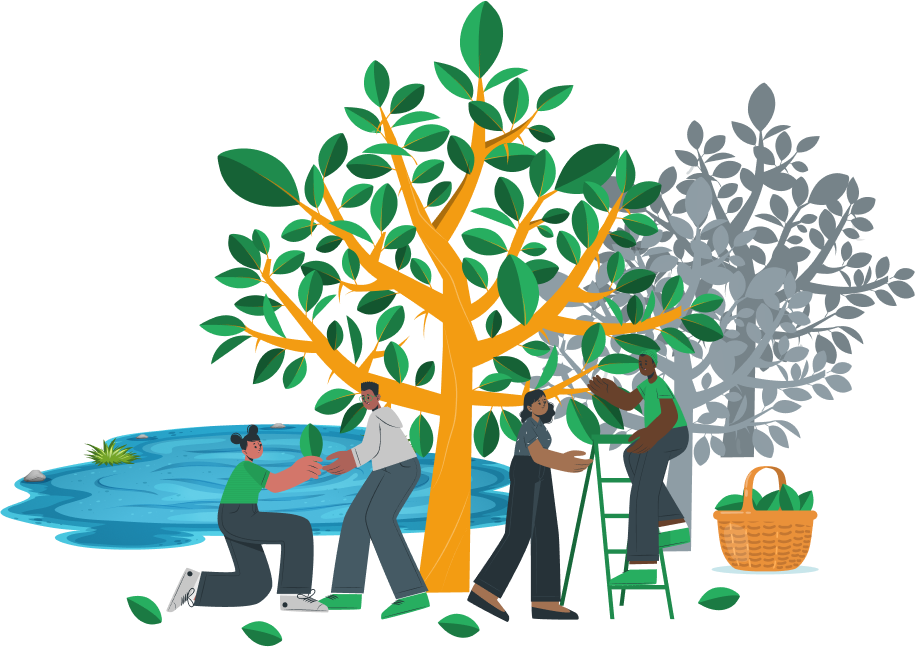 Community collaboration illustration