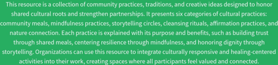 Cultural Practices Ideas Board Preview